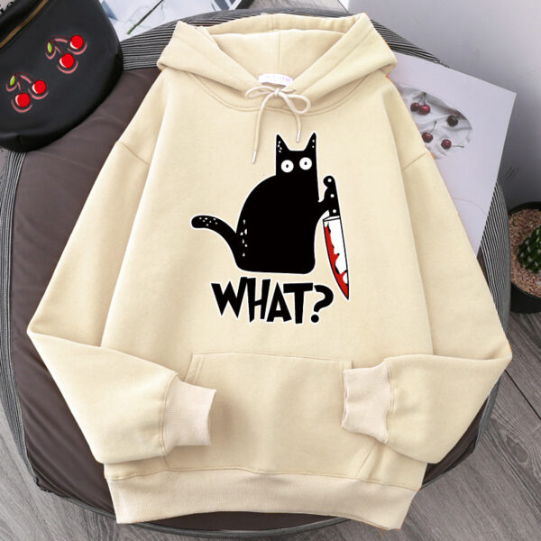 Killer Black Cat Surprised Hoodie – Men’s Streetwear