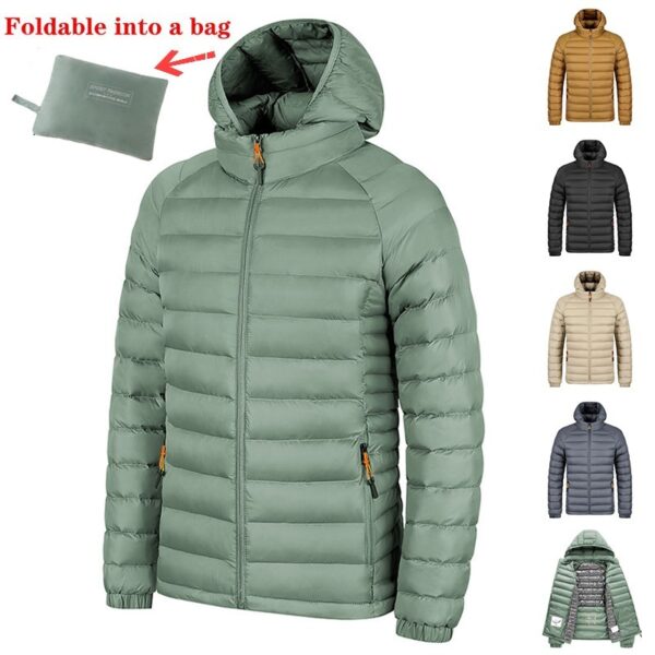 Men's Warm Hooded Zip Jacket – Stylish & Lightweight