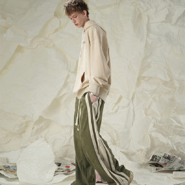 Men’s Fashion Wide-Leg Straight Pants