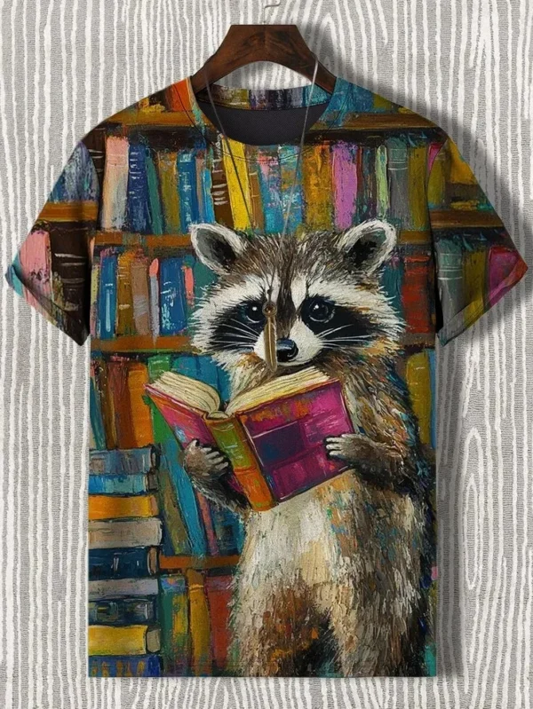 Men’s 3D Funny Animal Print T-Shirt – Casual Summer O-Neck Tee