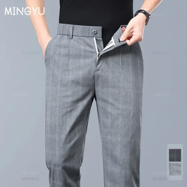 Classic Plaid Stretch Pants – Smart, Light & Stylish