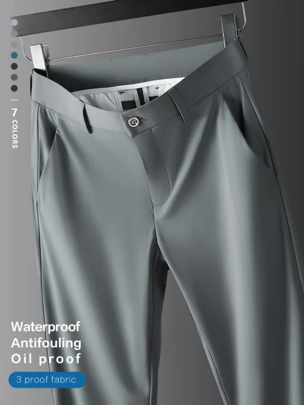 Men’s Ice Silk Business Pants – Lightweight, Stretchy & Formal