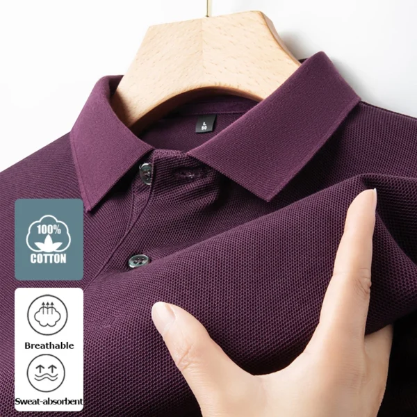 Cotton Polo Shirt – Men’s Breathable Golf & Sport Tee (10 Colors)