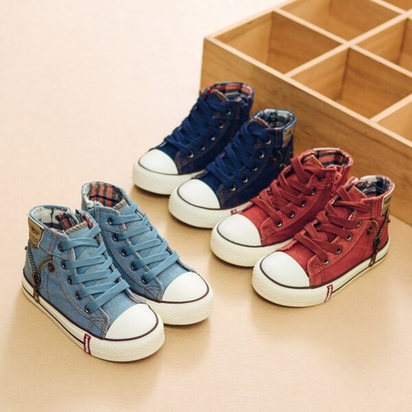 Denim Canvas Sneakers for Kids