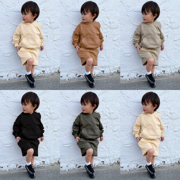 Kids Two-Piece Sweater Shorts Set