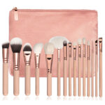 15-Piece Rose Gold Makeup Brush Set