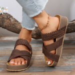 Trendy Woven Cross-Strap Summer Sandals