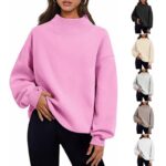 Women’s Solid Color Pullover Sweatshirt Hoodie