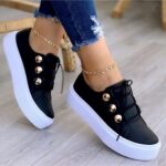 Trendy Lace-Up Rivet Flats Women