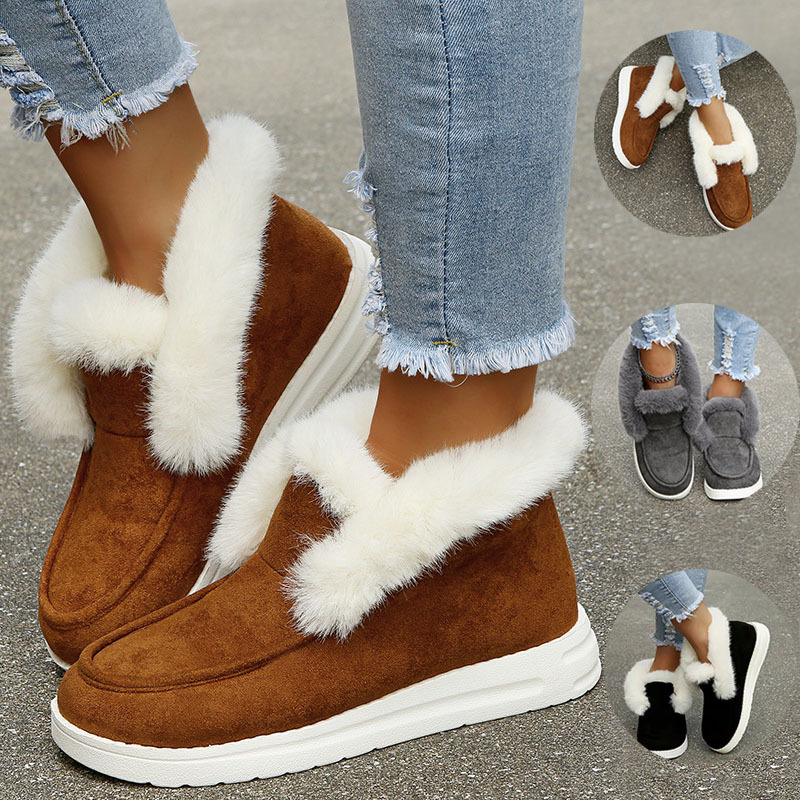 Warm Plush Ankle Snow Boots Women
