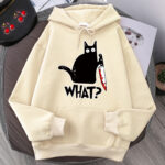 Killer Black Cat Graphic Hoodie Men