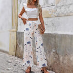 Women’s Fashion Casual Printed Loose Trousers