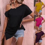 Women’s Summer Off-Shoulder Irregular Blouse