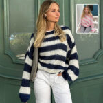 Women’s Loose Striped Knitted Pullover Sweater
