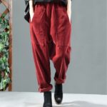 Women’s Corduroy Casual Harem Trousers